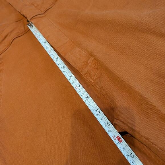 Anthropologie Mother Orange Brown The Fixer Denim Utility Jumpsuit, Size XS - Picture 8 of 13